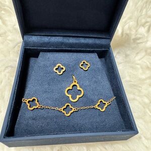 Elegant Gold Jewelry Set S-Steal 18K plated